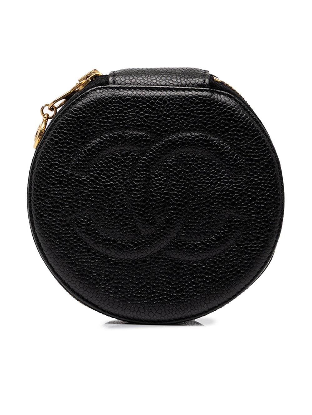 Chanel Caviar Travel Round Jewelry Case #349853C60B